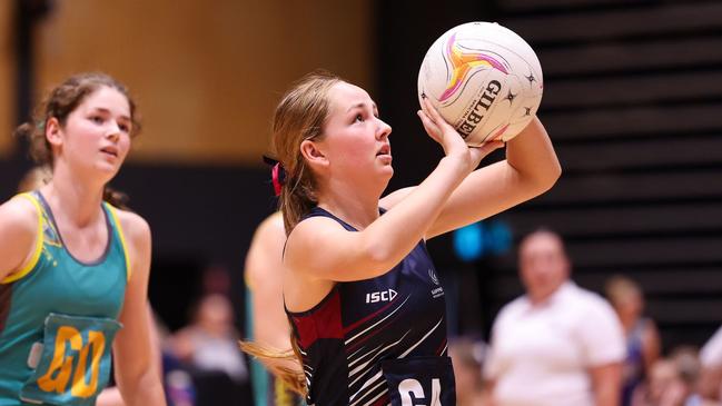 Action from the 2024 Netball Victoria State Titles in Bendigo. Picture: Grant Treeby / Netball Victoria