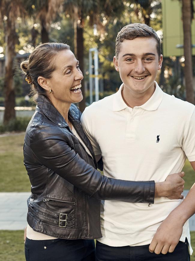 Patient Jack and his mum, Vivian Rosati. Picture: Katie Kaars