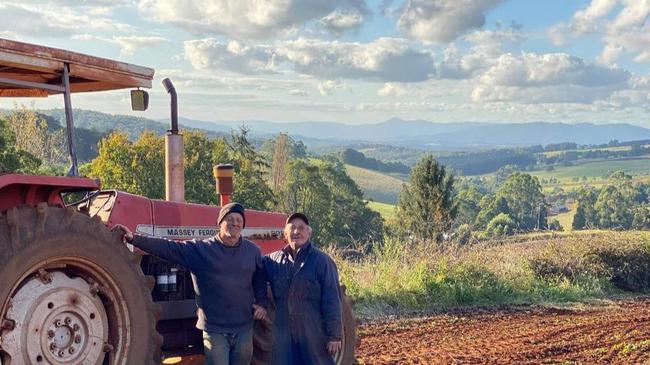 Tony Alessandro Salvator Volta (left) died in tragic farming accident, and was remembered as “the best nonno, father and husband”, in a touching farewell on Thursday July 14. Image: supplied