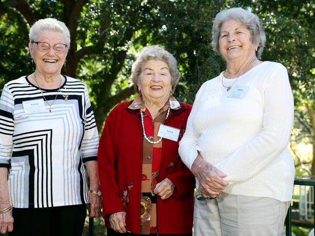 From left, widows Audrey Clarke, Sylvia Stokes and Valerie Smith at Legacy House in Moss Vale where they take an annual holiday each year.