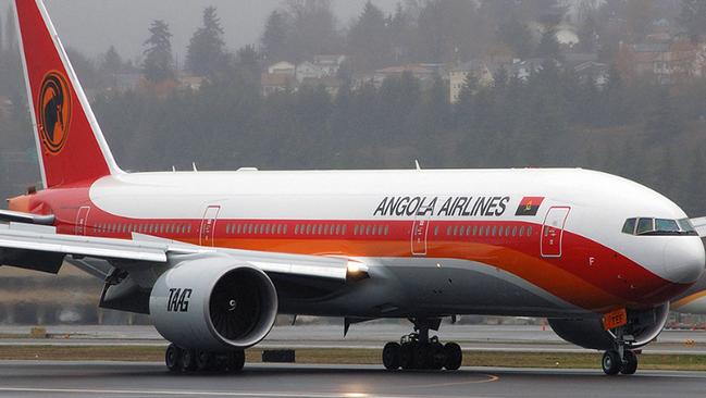 A baggage handler was locked inside an Angola Airlines jet. Picture: Andrew W Sieber