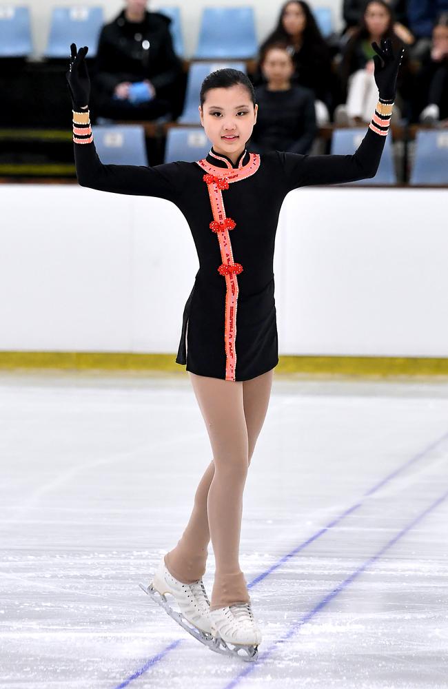 Andrea Guo from NSW Australian Figure Skating Championships in Brisbane. Thursday December 1, 2022. Picture, John Gass