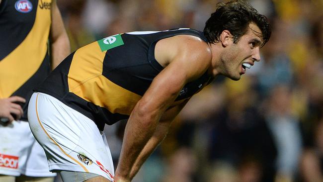 Alex Rance shows his disappointment during another Richmond loss. Picture: Daniel Wilkins