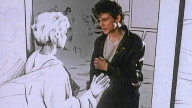 A scene from a-ha's Take on Me video where Morten Harket moves into the cartoon world. Pic: You Tube