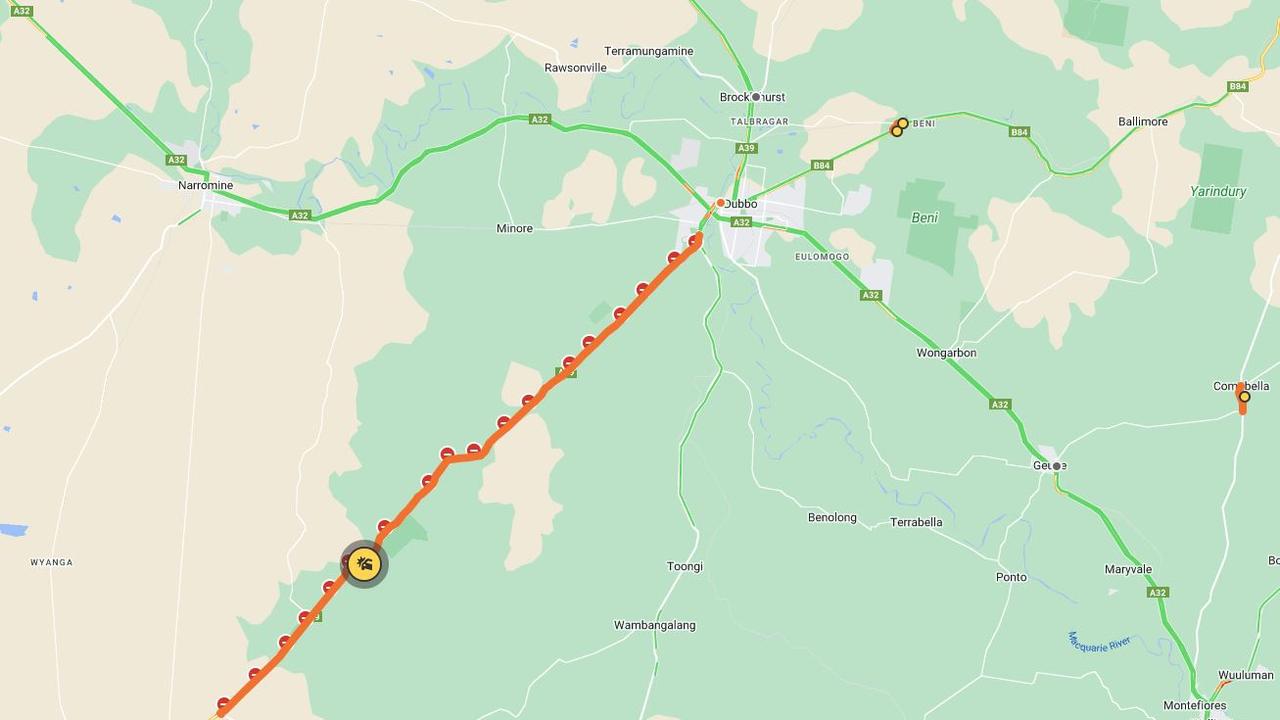 Four people have died on the Newell Highway after two vehicles collided. Picture: Supplied/ LiveTraffic