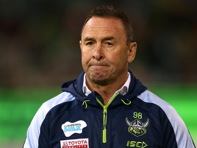 Raiders coach Ricky Stuart has agreed to a contract extension at the club. Picture: Matt Blyth/Getty Images