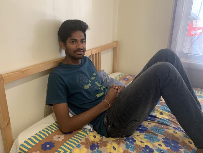 Srinivas Reddy, 25, Mansfield Park, woke to find a man had broken in, in the early hours of this morning. Pic: PAULA THOMPSON