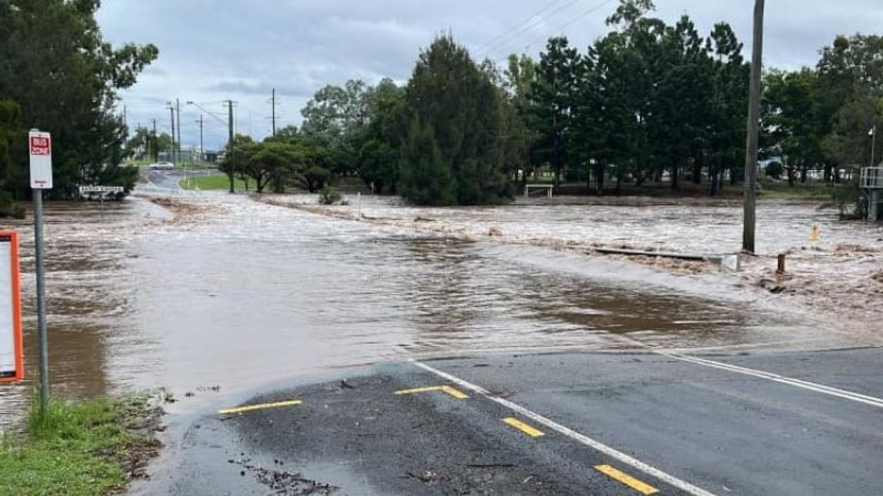 Flooding at Laidley Creek, west of Brisbane, on Tuesday. Picture: Facebook/Allison Louise Smith