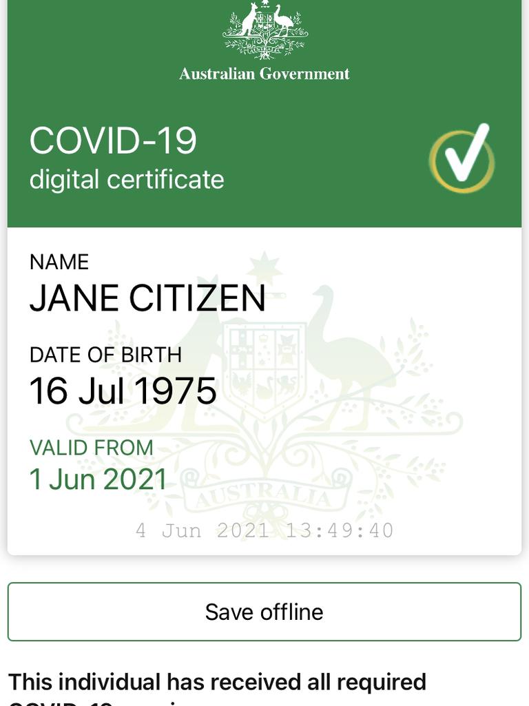 covid test travel certificate australia