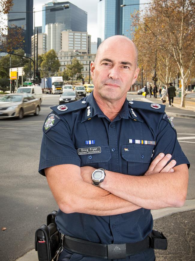 Assistant Commissioner Doug Fryer says pedestrians and cyclists must be more aware of their surroundings. Picture: Mark Stewart