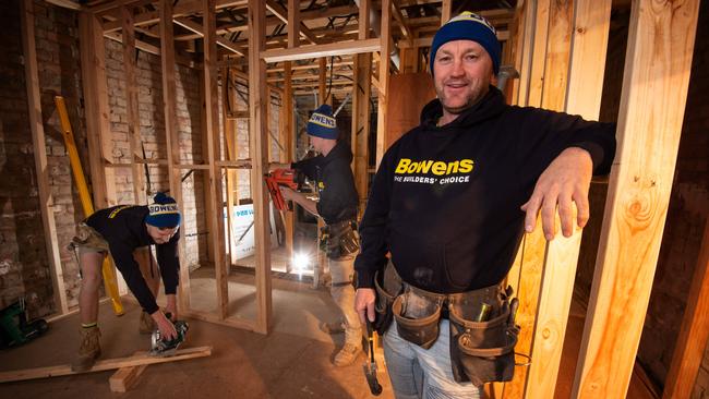 Double M Constructions builder Mark Micklethwait, Chris Reynolds and Adrian Scully on site. Picture: Tony Gough