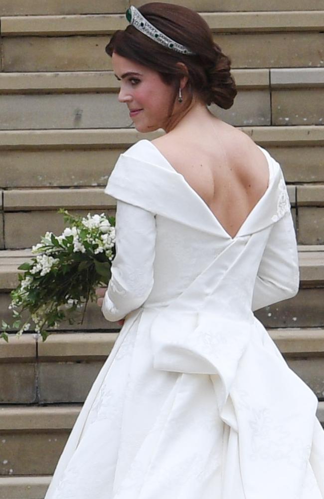 Rear view of the dress. Picture: Jeremy Selwyn - WPA Pool/Getty Images