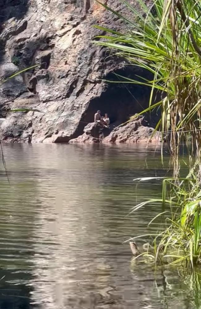 Joel and Meghan Bennett were stranded on a rock for about an hour while they waited for rescue.