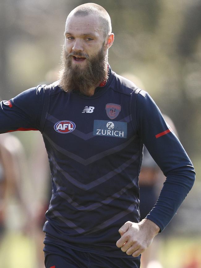 Max Gawn at Melbourne training.