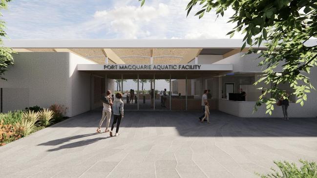 Concept plans for the new aquatic centre at Port Macquarie.