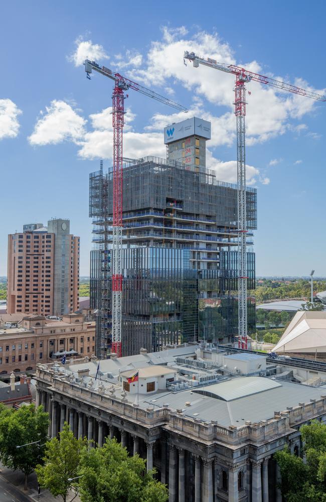 The 115m Festival Plaza Tower. Picture: Ben Clark