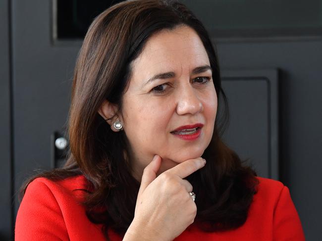 Queensland Premier Annastacia Palaszczuk is seen at the Queensland Police Academy in Brisbane, Saturday, October 28, 2017. Premier Palaszczuk announced that the Queensland Police will recruit 400 extra police officers over the next four years. (AAP Image/Darren England) NO ARCHIVING