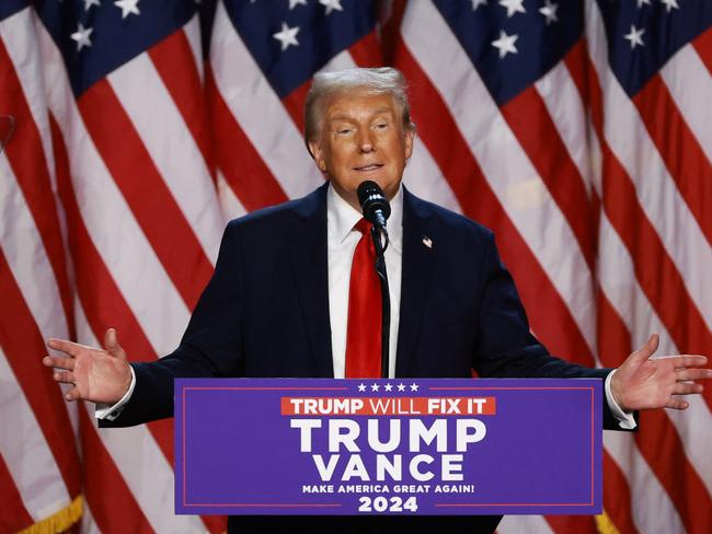 President-elect Donald Trump spoke to Prime Minister Anthony Albanese on Thursday morning. Picture: Joe Raedle/Getty Images/AFP