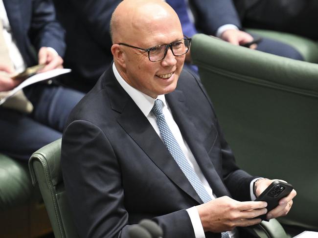 Peter Dutton is on track for a major win at the next federal election. Picture: NewsWire / Martin Ollman