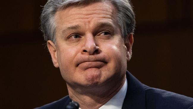 Current FBI director Christopher Wray. Picture: Graeme Jennings/AFP