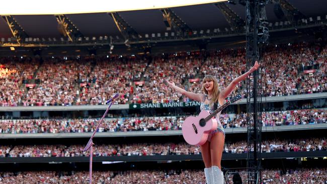 Taylor Swift in front of the huge MCG crowd. Picture: Graham Denholm/TAS24/Getty Images for TAS Rights Management