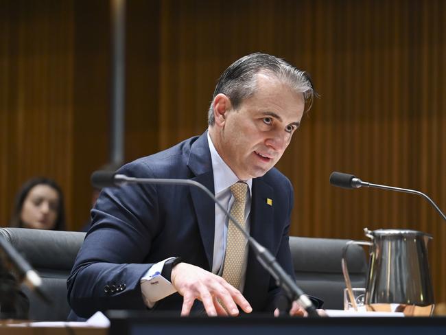 CANBERRA, Australia - NewsWire Photos - August 29, 2024: Matt Comyn, Commonwealth Bank of Australia Chief Executive Officer during the House Standing Committee on Economics at Parliament House in Canberra. Picture: NewsWire / Martin Ollman