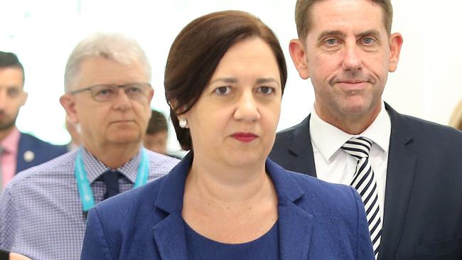 Attorney General Yvette D'Ath Premier Annastacia Palaszczuk and Health Minister Cameron Dick visit the RBWH. Pic Jono Searle.