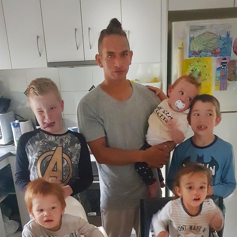 Wayne Godinet lost his life on Russell Island when a fire took hold of the family home also killing his five boys, Zac and Harry Stephenson, twins Kysa and Koah Godinet and youngest Nicky Godinet. Picture: Facebook