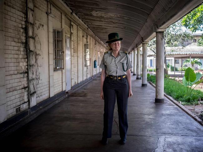 First Albino female prisons officer Nomatter Mashaire, 32, at the Zimbabwe Prisons and Correctional Services (ZPCS) headquarters on 22 February 2018 in Harare, Zimbabwe. Picture: AFP