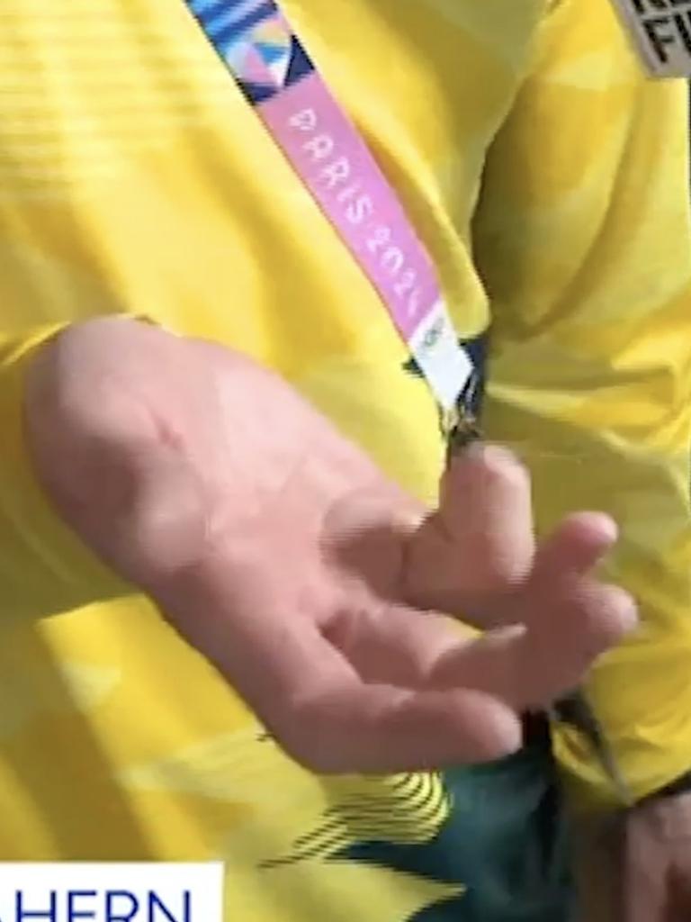 \Australian men's hockey player Matthew Dawson opted to have part of his finger amputated to ensure he could play in the Olympics: Picture: Nine