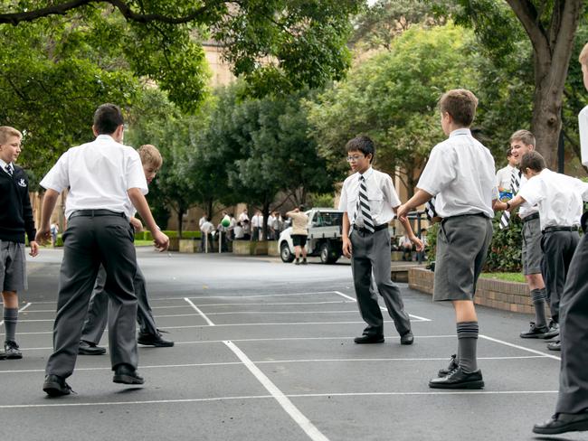 Students at Newington College are socialising again in the playground since the school implemented a phone ban.