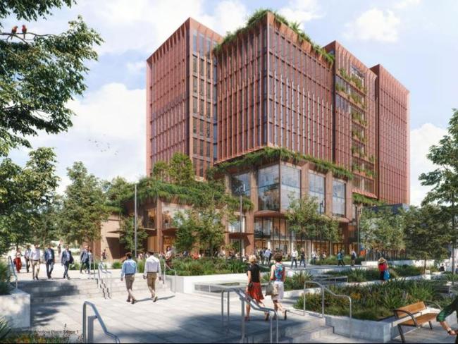 An artist’s impression of the proposed commercial tower. Picture: Hills Shire Council