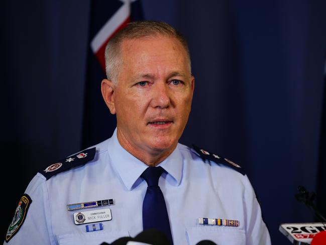 SYDNEY, AUSTRALIA - NewsWire Photos MAY 25, 2021:  NSW Police Commissioner Mick Fuller speaks during a press conference to announce the  Government's response to the Law Reform Commission report: Consent in relation to sexual offences in Sydney, Australia. Picture: NCA NewsWire / Gaye Gerard