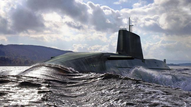 Artist impression of new Astute Class nuclear attack submarine being built for the British Royal Navy by BAE Systems production plant in Barrow-In-Furness, Cumbria, England. (AFP PHOTO/BAE SYSTEMS)