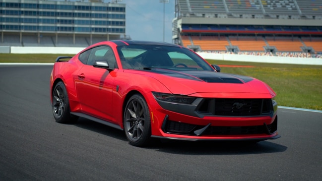 Ford Mustang Dark Horse tested on track