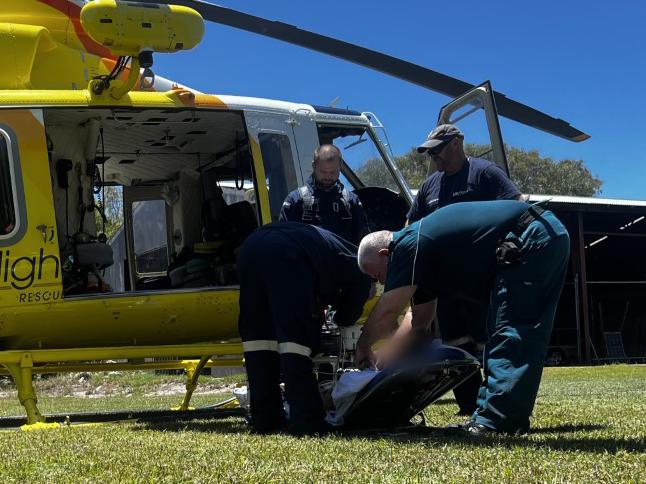 The boys were taken to Hervey Bay Hospital in a stable condition. Picture: Supplied by RACQ LifeFlight Rescue