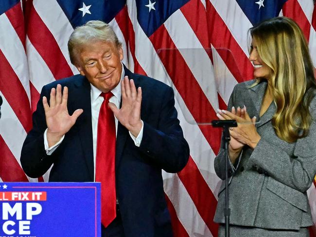 US president-elect Donald Trump addresses his supporters during an election night event on November 6, in West Palm Beach. Picture: Jim Watson / AFP