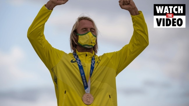 Owen Wright claims Australia's first ever Olympic medal in surfing