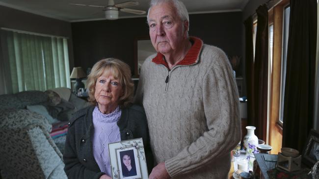 Brian and Carmel Russell, parents of Natalie Russell. Picture: Wayne Taylor