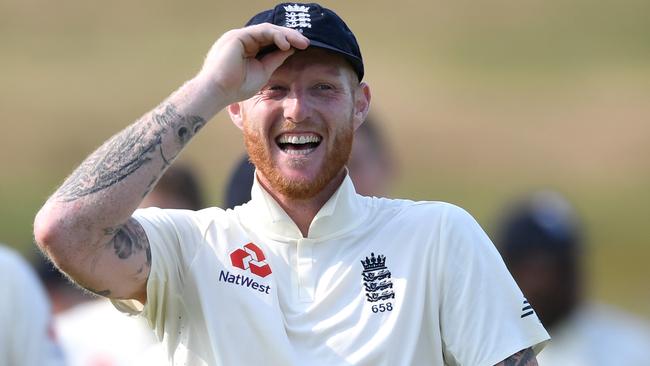 WHANGAREI, NEW ZEALAND - NOVEMBER 17: Ben Stokes of England laughs after drawing the tour match between New Zealand A and England at Cobham Oval on November 17, 2019 in Whangarei, New Zealand. (Photo by Gareth Copley/Getty Images)