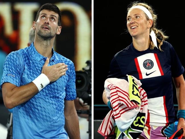 Victoria Azarenka and Novak Djokovic