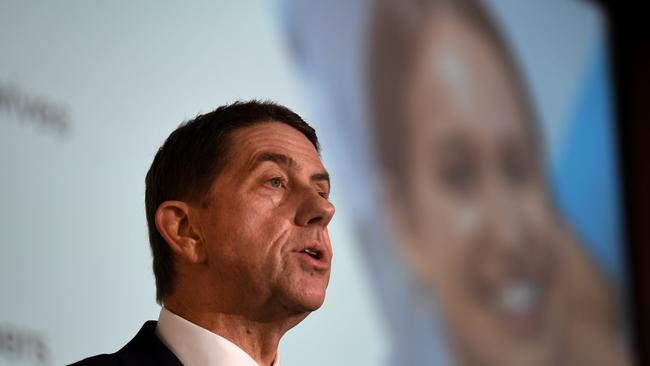 Queensland Treasurer Cameron Dick speaks during a state budget media briefing at Parliament House. Mr Dick on Tuesday delivered his second state budget. Picture: NCA NewsWire / Dan Peled