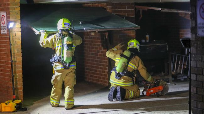 Firefighters were called to the blaze at 1am on Monday morning in Blacktown. Pictures: Dean Asher 