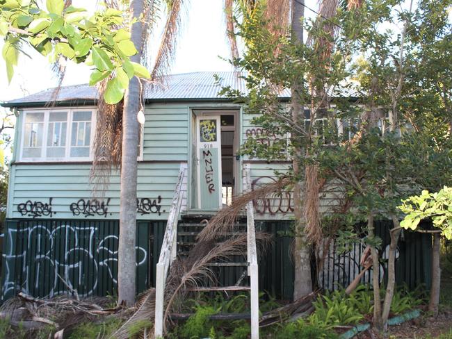 Abandoned house in Wynnum Rd, Cannon Hill, Brisbane. Picture: Sam Harrison