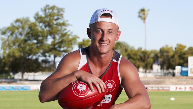 New recruit, Billy Hartung poses for a picture in Prospect, after being signed to the North Adelaide Roosters, Wednesday, Dec. 18, 2019. Picture: MATT LOXTON