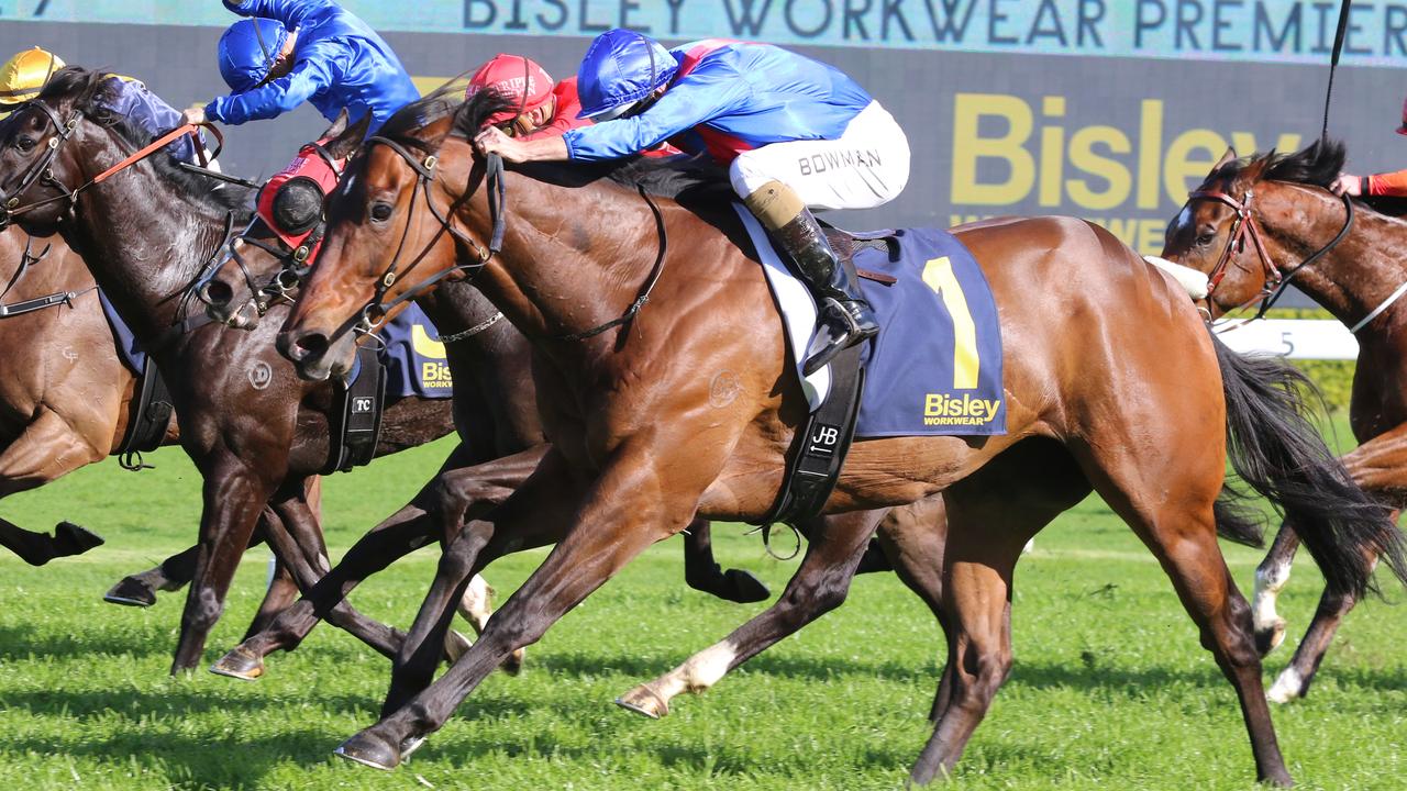 Lost And Running (outside) missed the Everest but can pick up a consolation win in the Sydney Stakes. Picture: Grant Guy