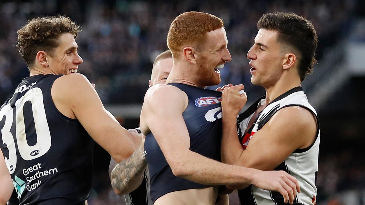 Let the games begin: Carlton and Collingwood will renew hostilities next season. See below when two tribes go to war.