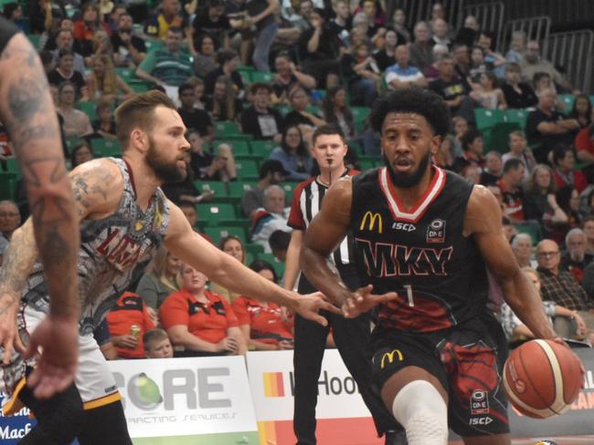 Former Darwin Basketball League star Jerron Jamerson cannot wait for Game I of the NBL1 North Grand Final Series on Friday night. Picture: Matthew Forrest