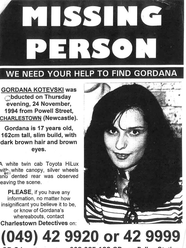 A missing person poster for Gordana Kotevski. Picture: Supplied