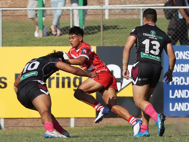 Palm beach Currumbin SHS vs Marsden SHS, Wynnum Manly Leagues Club. Picture: Liam Kidston.